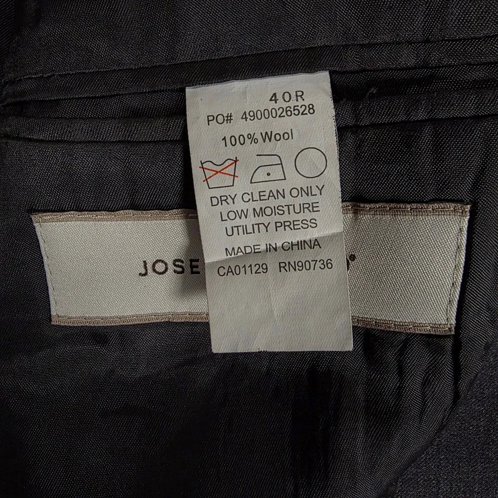 Joseph Abboud Mens Charcoal Gray Wool Blazer Sport Coat Jacket Size 40R‎